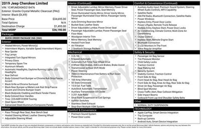 2019 Jeep Cherokee Limited 4x4