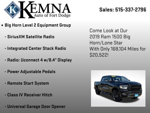 2019 RAM 1500 Big Horn/Lone Star Crew Cab 4x4 5'7" Box