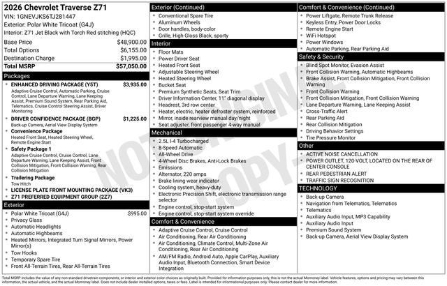 2026 Chevrolet Traverse Z71