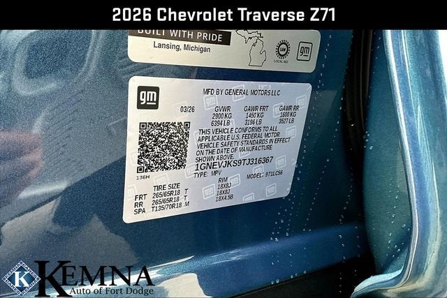 2026 Chevrolet Traverse Z71
