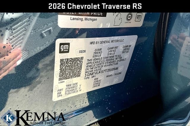 2026 Chevrolet Traverse RS