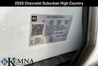 2026 Chevrolet Suburban High Country