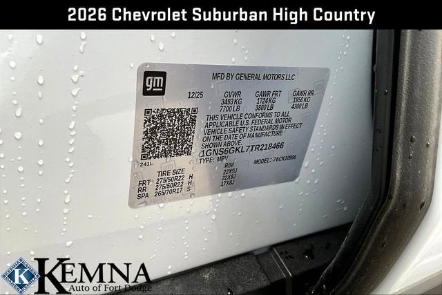 2026 Chevrolet Suburban High Country