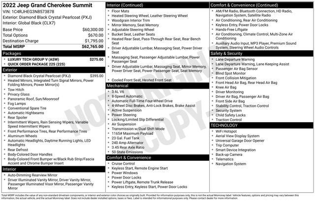 2022 Jeep Grand Cherokee Summit